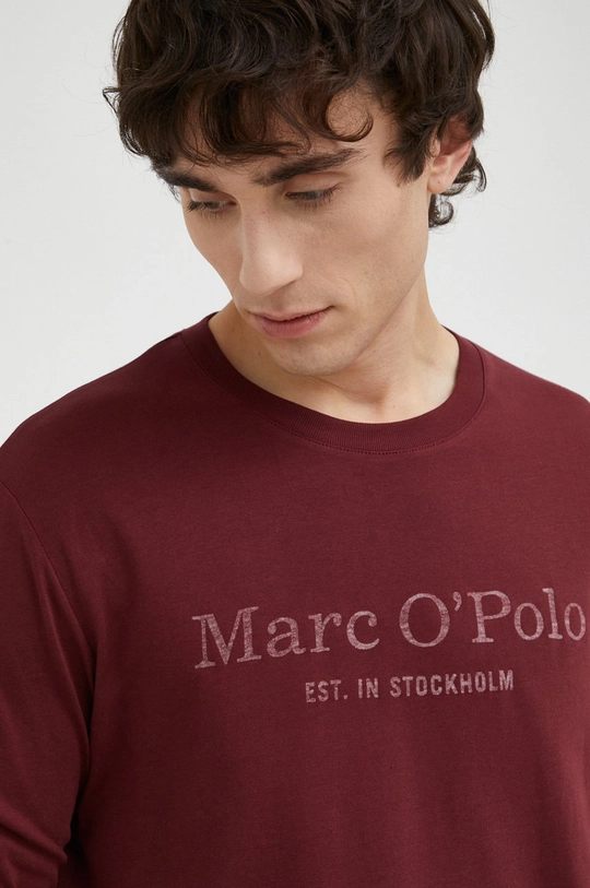 bordowy Marc O'Polo longsleeve bawełniany