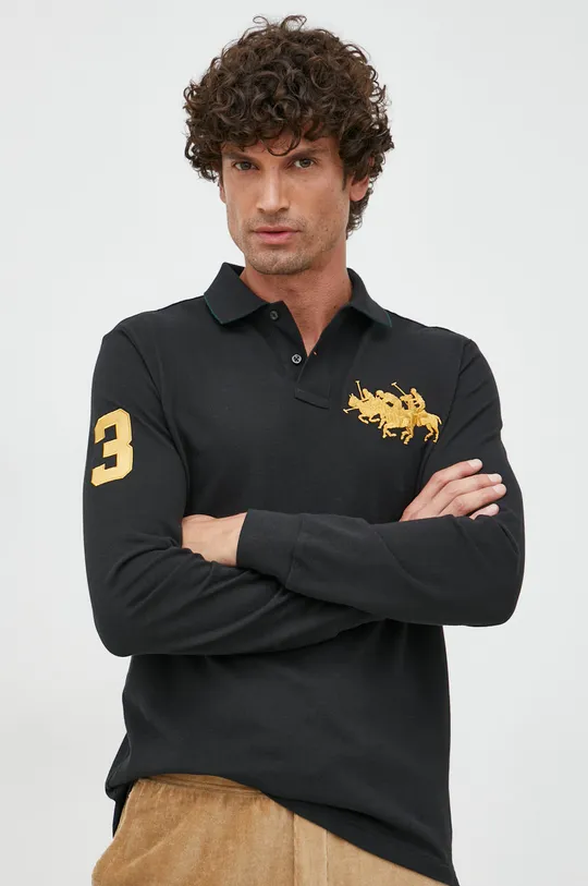 μαύρο Βαμβακερή μπλούζα με μακριά μανίκια Polo Ralph Lauren