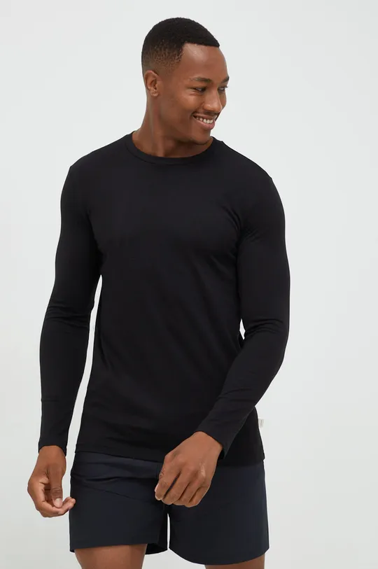 μαύρο Βαμβακερή μπλούζα με μακριά μανίκια Outhorn Ανδρικά