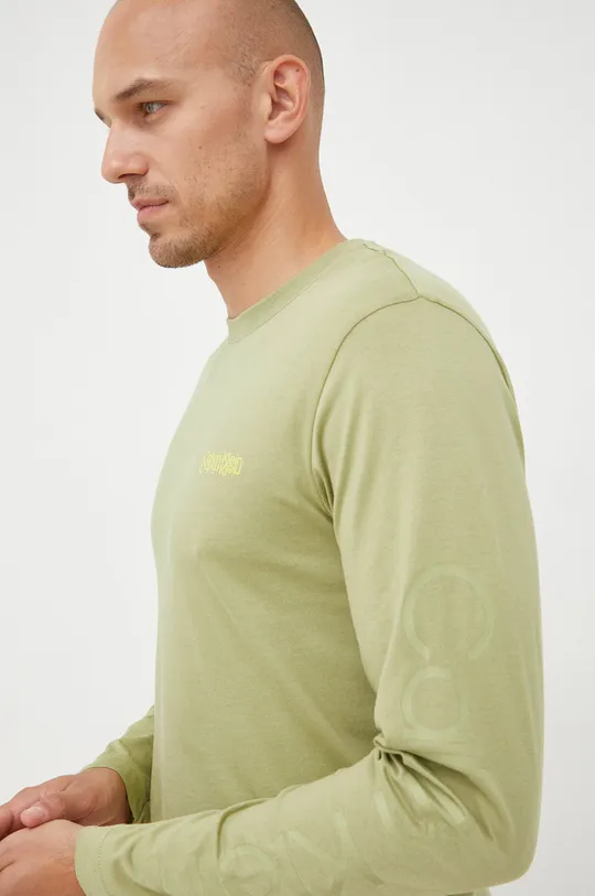 πράσινο Βαμβακερή μπλούζα με μακριά μανίκια Calvin Klein Ανδρικά