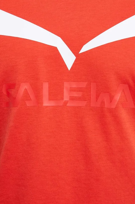 crvena Sportska majica dugih rukava Salewa Solidlogo