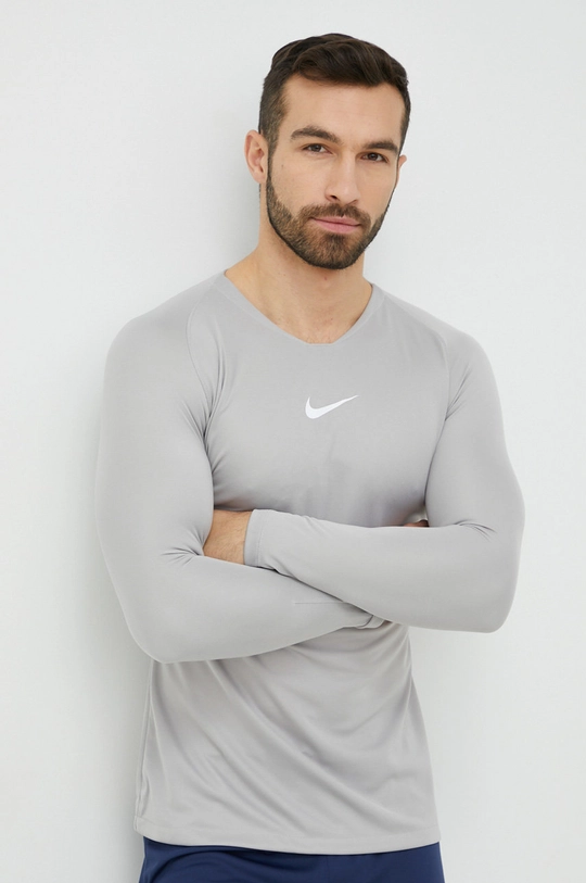 siva Majica z dolgimi rokavi za vadbo Nike Park First Layer