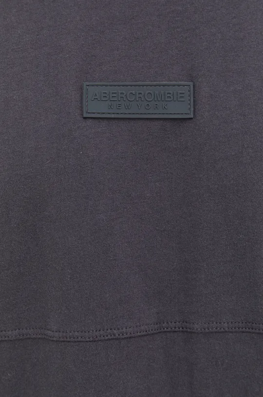 siva Bombažna majica z dolgimi rokavi Abercrombie & Fitch