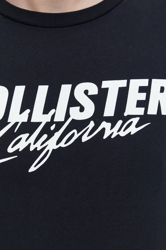 Bombažna majica z dolgimi rokavi Hollister Co.