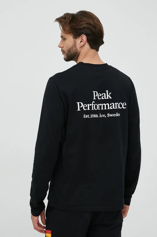 Βαμβακερή μπλούζα με μακριά μανίκια Peak Performance Original  100% Βαμβάκι