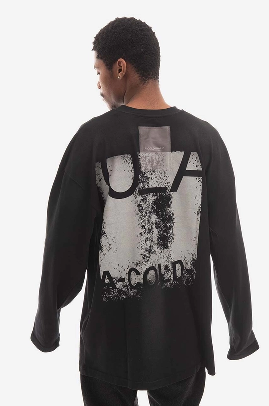 Bavlnené tričko s dlhým rukávom A-COLD-WALL* Plaster LS T-shirt  Longsleeve ACWMTS094 BLACK 100 % Bavlna