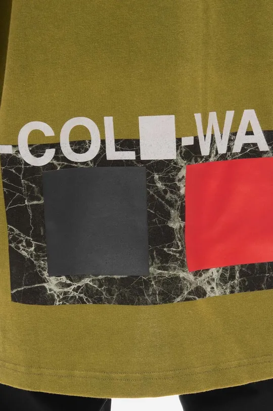 zöld A-COLD-WALL* pamut hosszúujjú Relaxed Cubist LS T-shirt