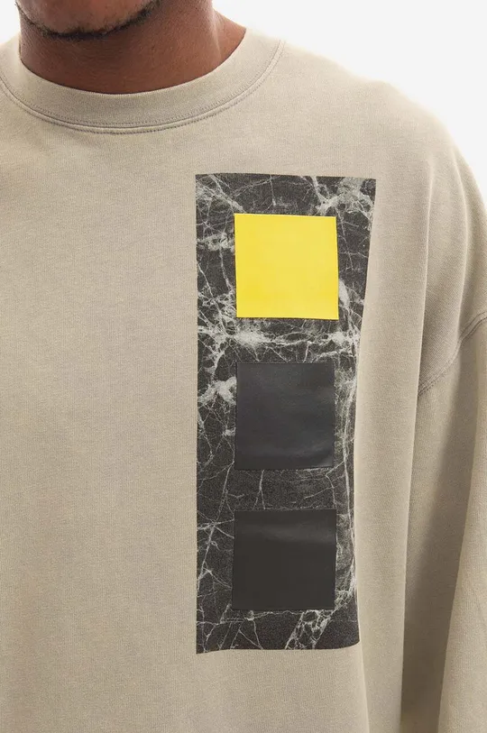 γκρί Βαμβακερή μπλούζα με μακριά μανίκια A-COLD-WALL* Relaxed Cubist LS T-shirt