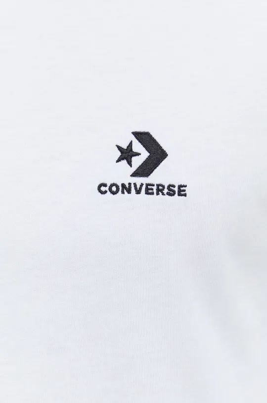 Bavlnené tričko s dlhým rukávom Converse
