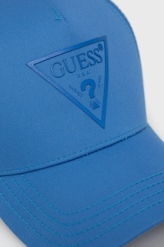 Дитяча бавовняна кепка Guess блакитний