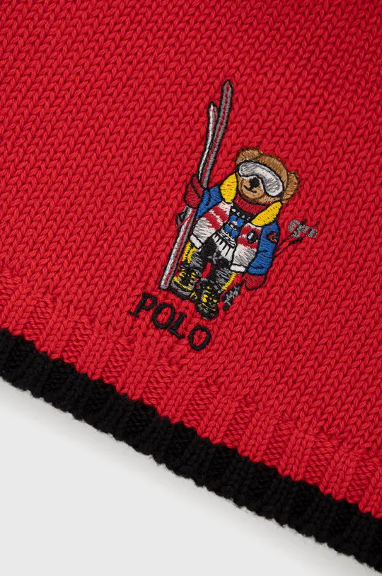 rdeča Otroška bombažna kapa Polo Ralph Lauren