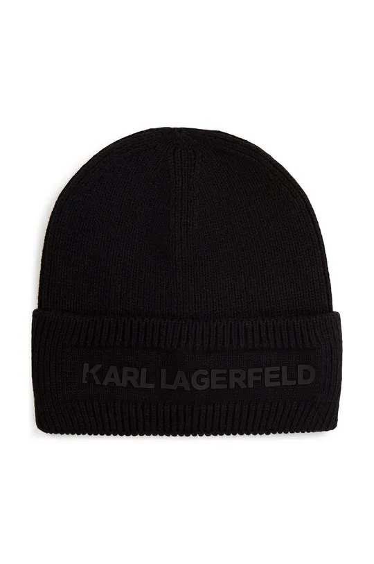 Παιδικός βαμβακερός σκούφος Karl Lagerfeld μαύρο
