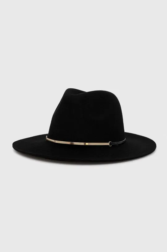 czarny Pieces kapelusz wełniany Damski