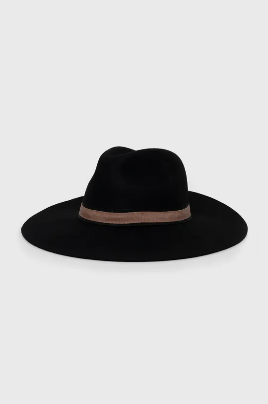 čierna Vlnený klobúk Pieces Dámsky