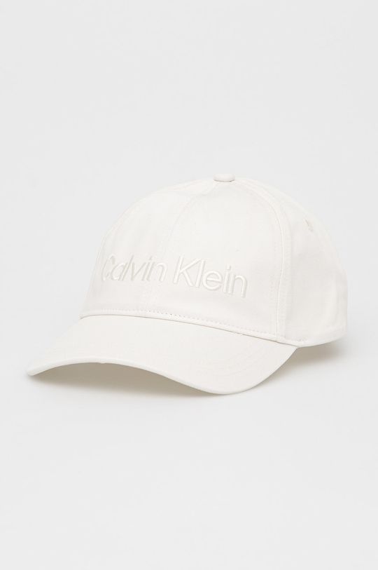 biela Bavlnená čiapka Calvin Klein Dámsky