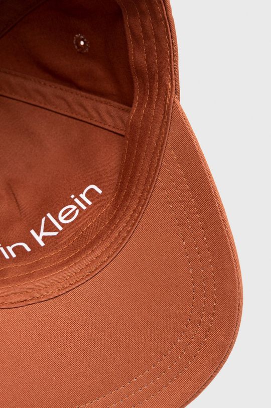 zlatno smeđa Pamučna kapa Calvin Klein