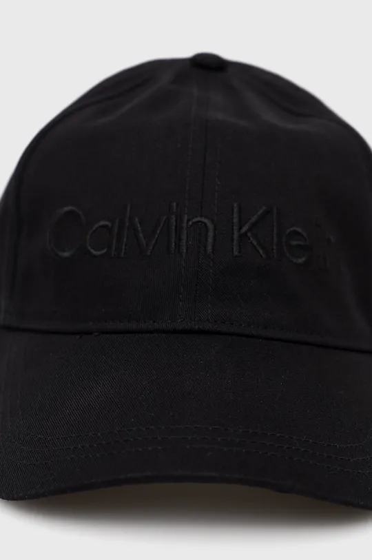 Бавовняна кепка Calvin Klein чорний