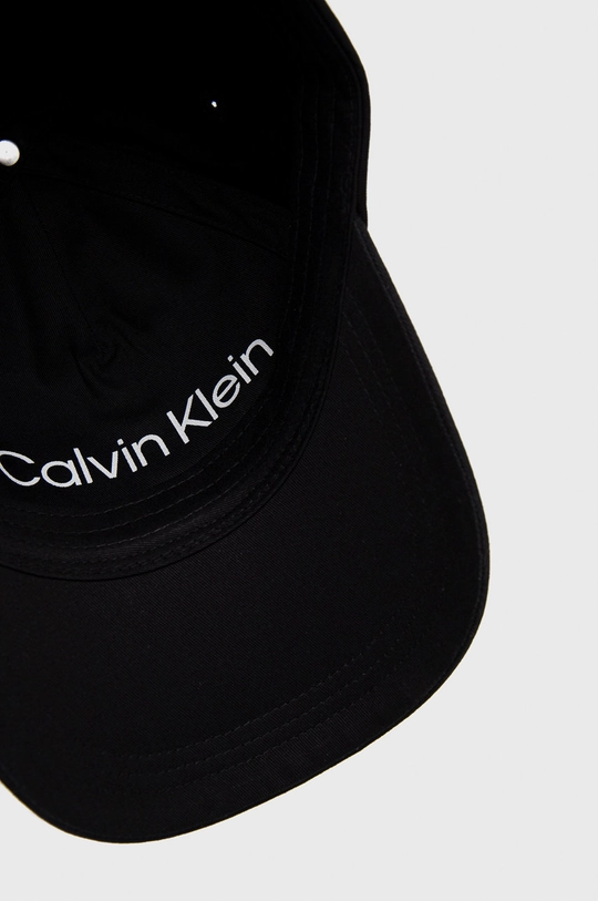 čierna Bavlnená čiapka Calvin Klein