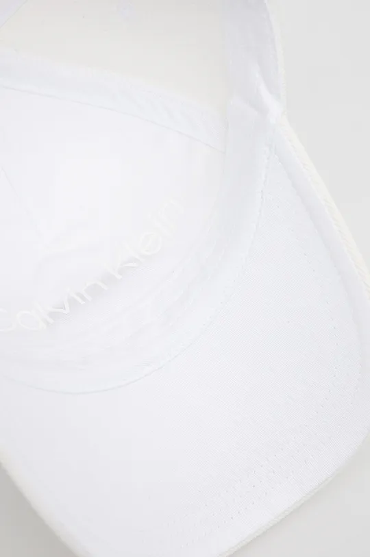 λευκό Βαμβακερό καπέλο Calvin Klein