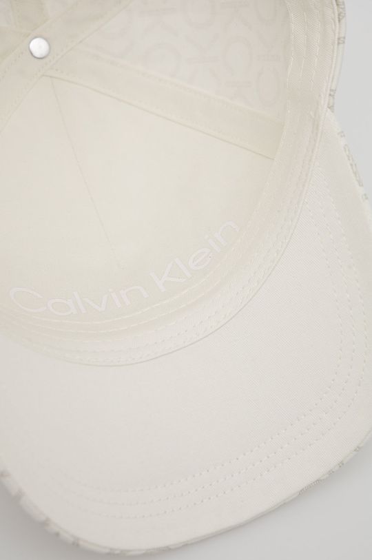 bílá Bavlněná čepice Calvin Klein