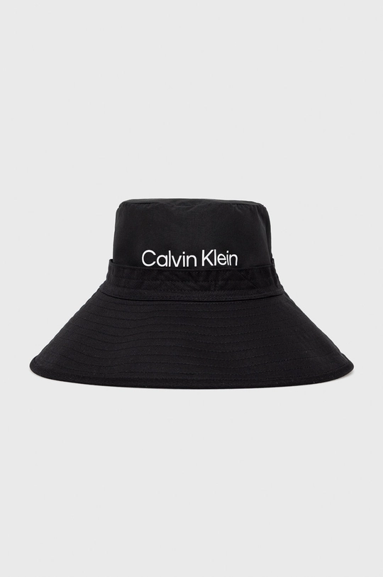 Pamučni šešir Calvin Klein crna