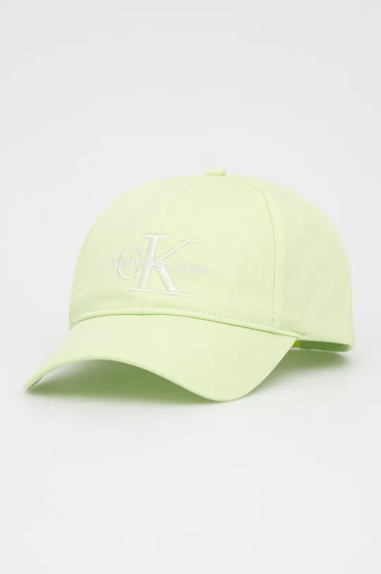 zelená Bavlnená čiapka Calvin Klein Jeans Dámsky