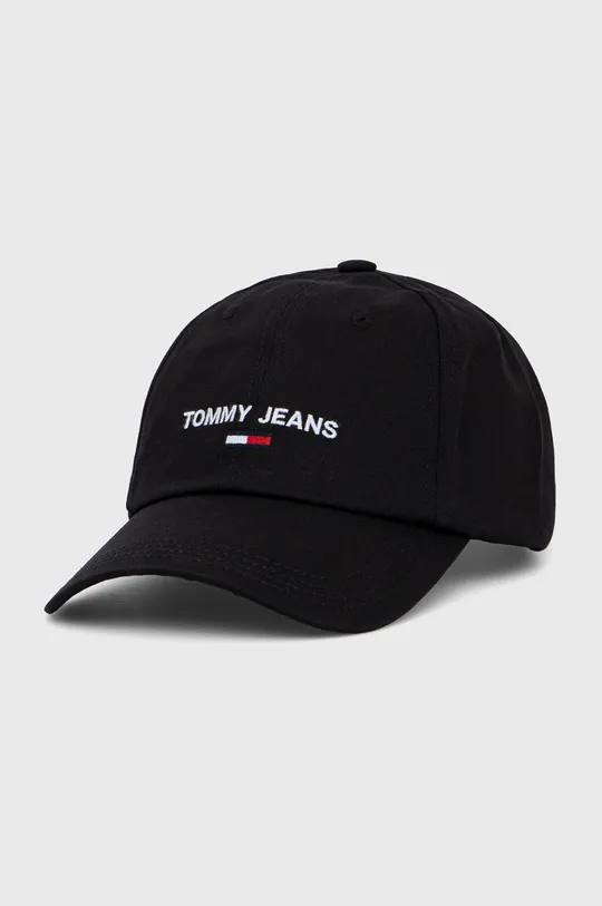 μαύρο Βαμβακερό καπέλο Tommy Jeans Γυναικεία