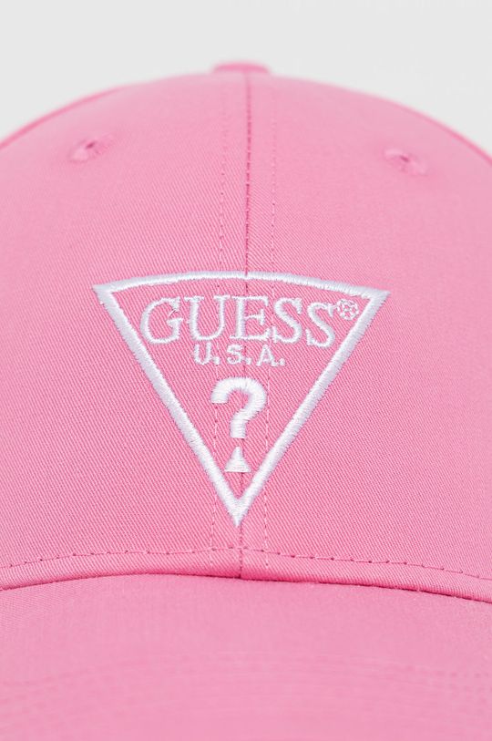 Bavlněná čepice Guess růžová