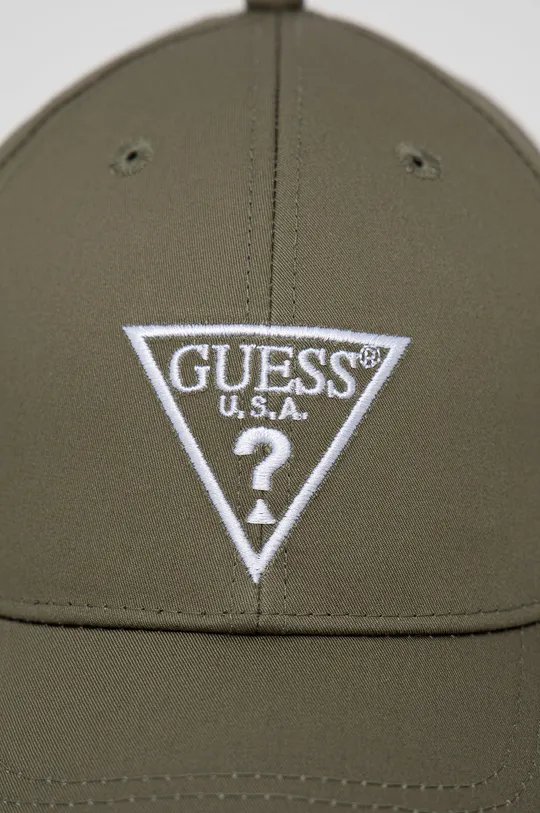 Βαμβακερό καπέλο Guess πράσινο