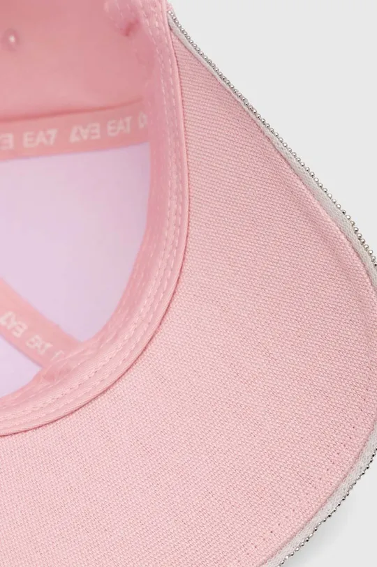 ροζ Βαμβακερό καπέλο του μπέιζμπολ EA7 Emporio Armani