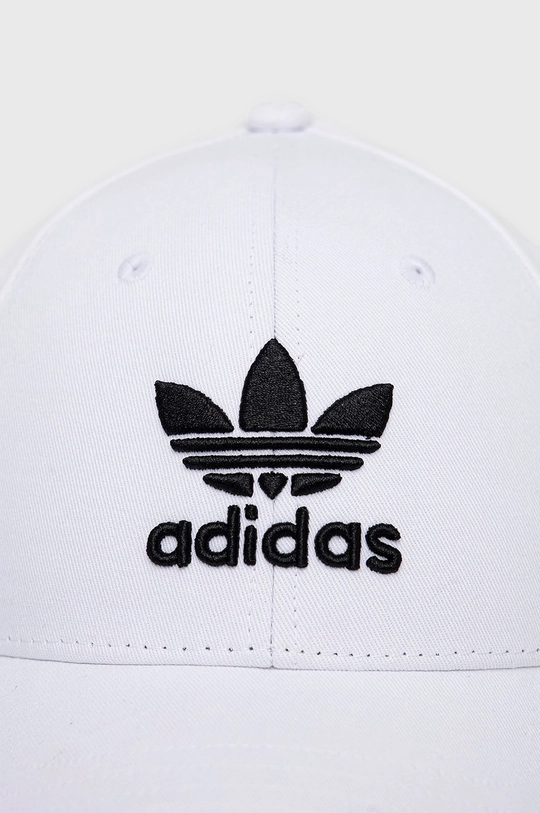 Bavlněná baseballová čepice adidas Originals bílá