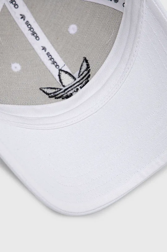 biały adidas Originals czapka z daszkiem bawełniana