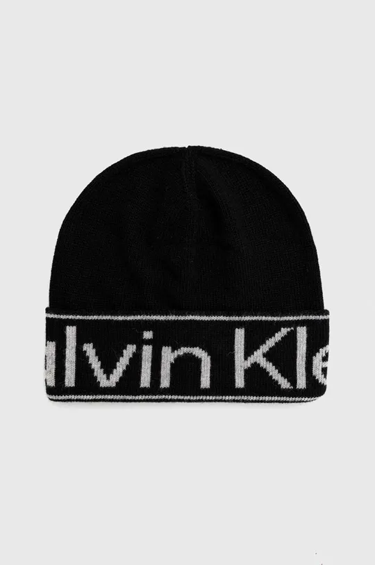crna Kapa s dodatkom vune Calvin Klein Ženski
