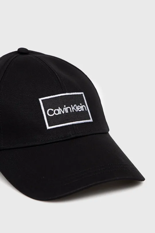Calvin Klein czapka bawełniana czarny