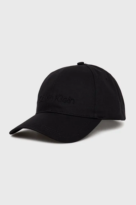 czarny Calvin Klein czapka bawełniana Damski