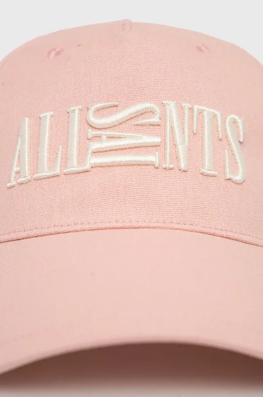 AllSaints czapka bawełniana Materiał zasadniczy: 100 % Bawełna, Inne materiały: 100 % Skóra bydlęca