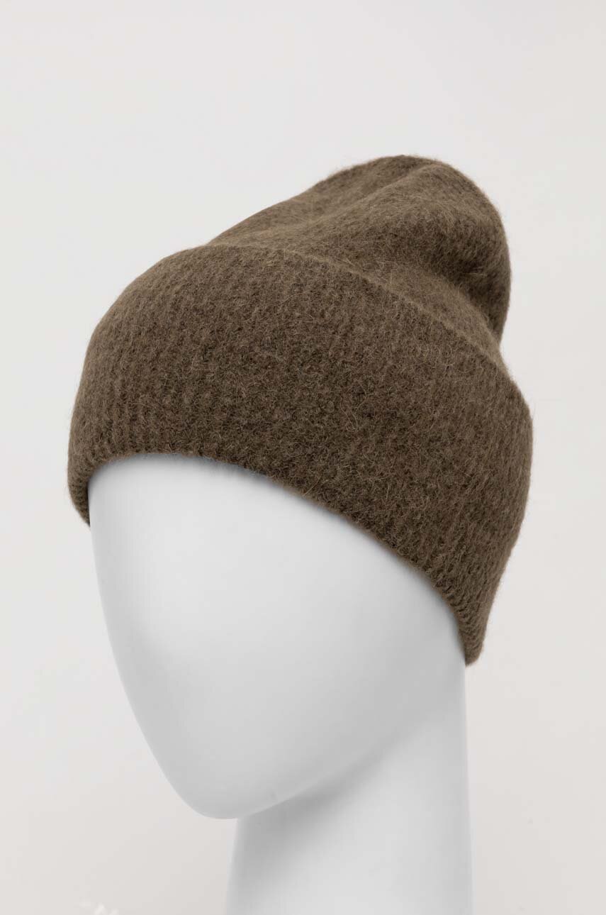 Samsoe Samsoe wool beanie brown color | buy on PRM
