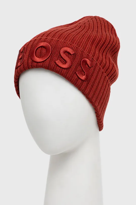 Шерстяная шапка BOSS красный