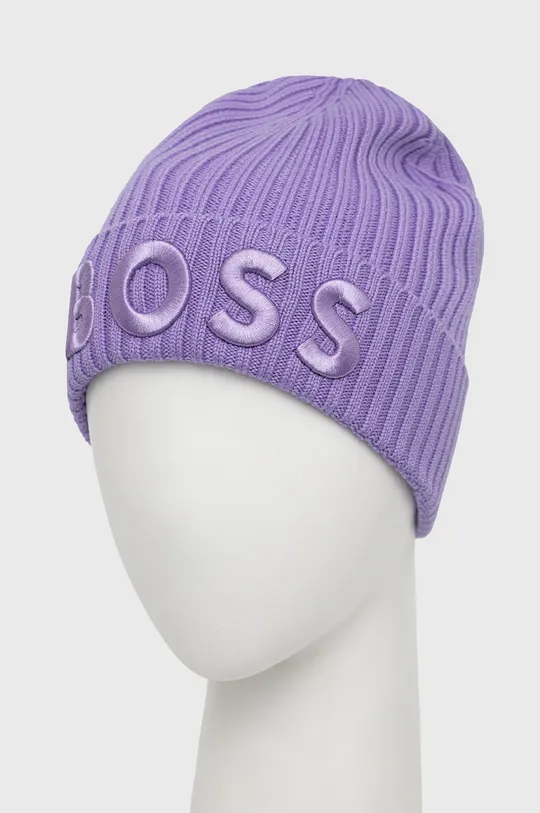 Вовняна шапка BOSS фіолетовий