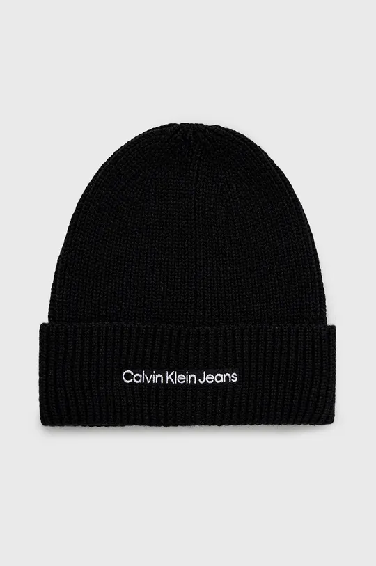 czarny Calvin Klein Jeans czapka wełniana Damski