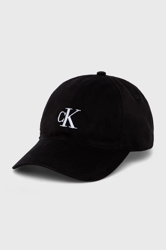 μαύρο Βαμβακερό καπέλο του μπέιζμπολ Calvin Klein Jeans Γυναικεία