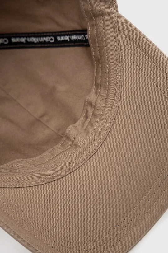 καφέ Βαμβακερό καπέλο του μπέιζμπολ Calvin Klein Jeans