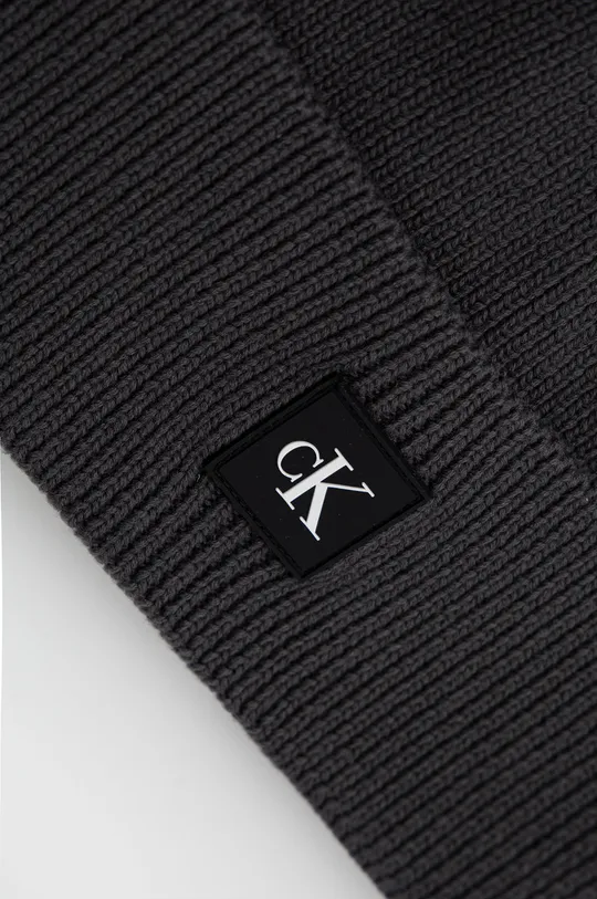 Bavlnená čiapka Calvin Klein Jeans sivá