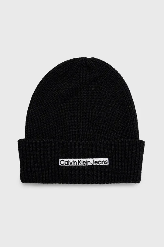 čierna Vlnená čiapka Calvin Klein Jeans Dámsky