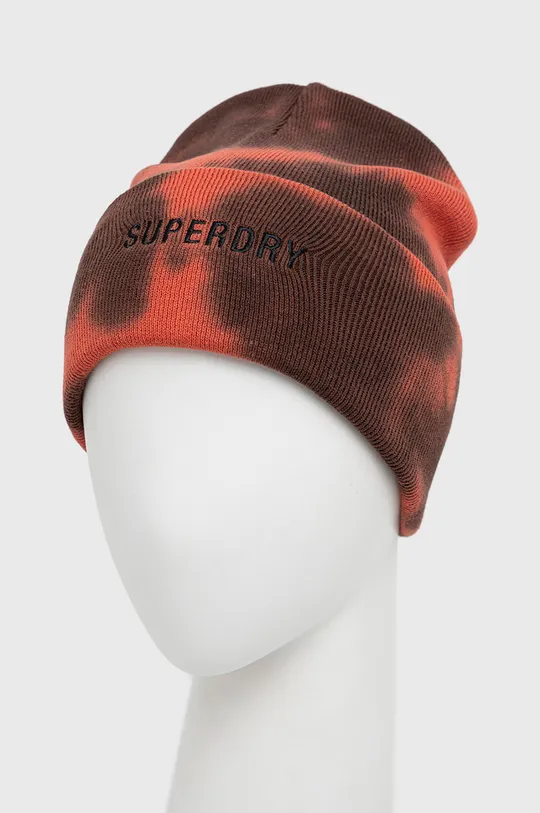 Superdry czapka bawełniana czerwony