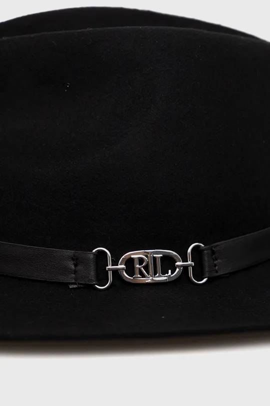 Μάλλινο καπέλο Lauren Ralph Lauren μαύρο