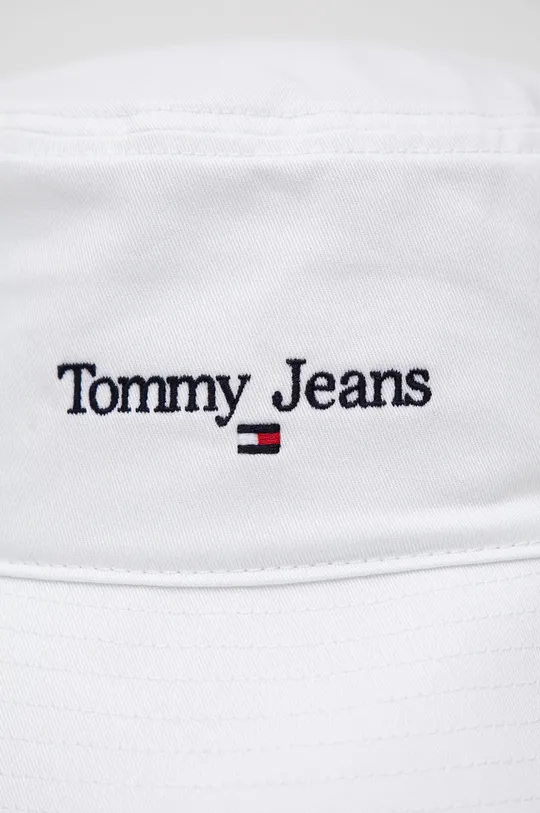 Βαμβακερό καπέλο Tommy Jeans λευκό