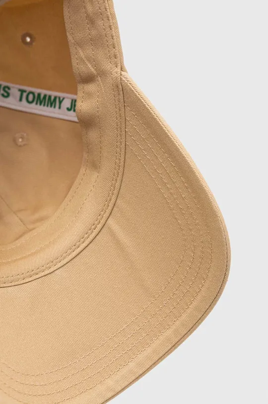 μπεζ Βαμβακερό καπέλο του μπέιζμπολ Tommy Jeans