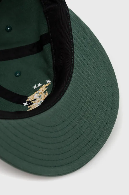 πράσινο Βαμβακερό καπέλο του μπέιζμπολ Volcom