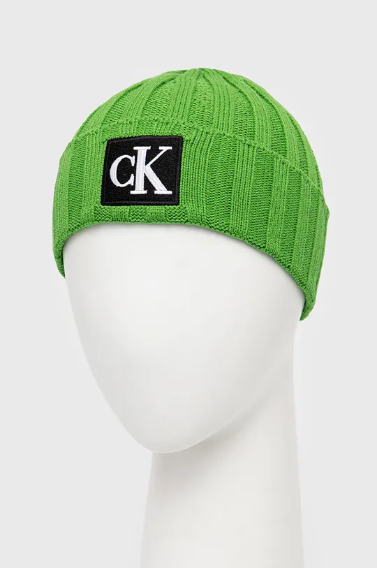Otroška kapa Calvin Klein Jeans zelena